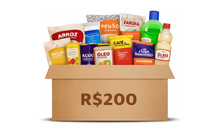Cesta de R$ 200