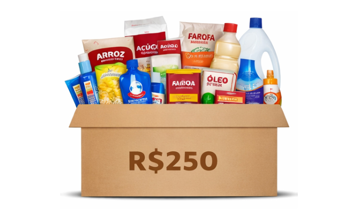 Cesta de R$ 250
